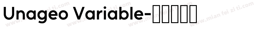 Unageo Variable字体转换